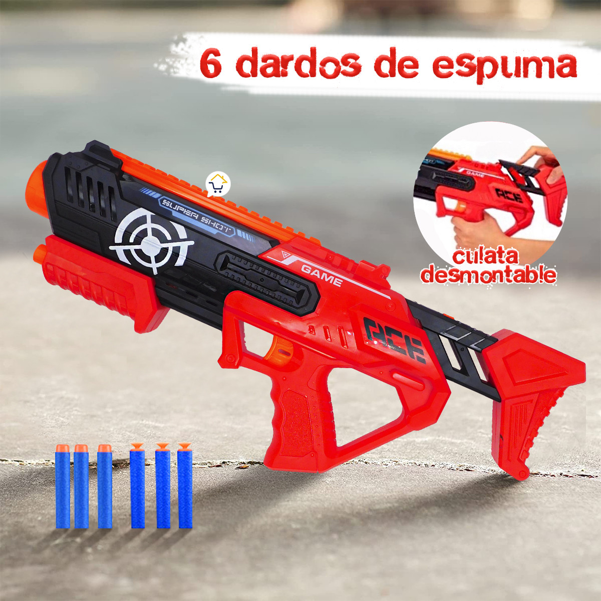 Miniatura 3 de Metralleta De Dardos Pistola MG27178